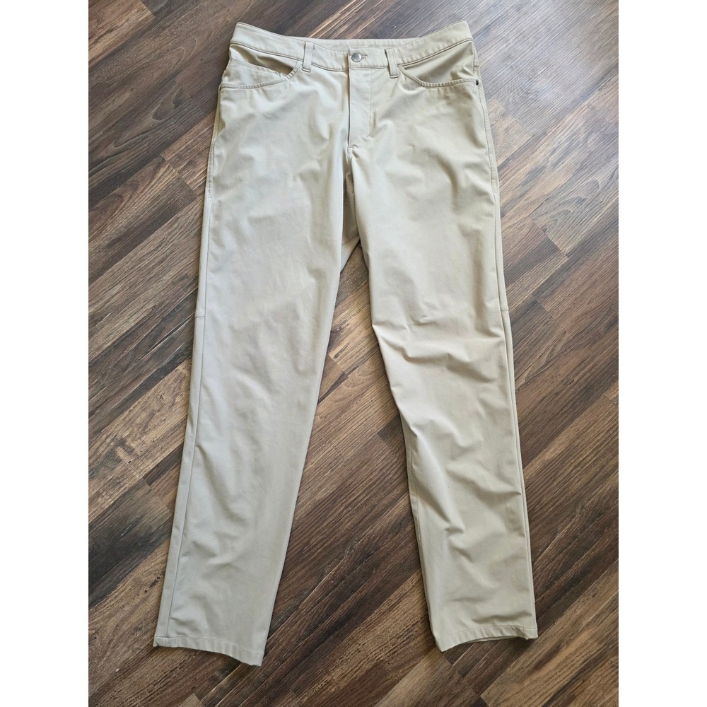 Lululemon Commission Pant Slim 32 Khaki Tan Technical Commuter Trousers Gorpcore - Picture 4 of 8